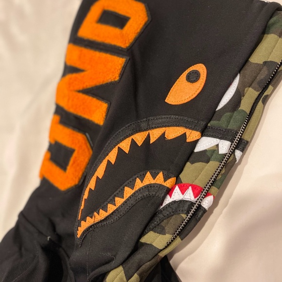 Bape A Bathing Ape Double Hooded Shark Hoodie - Picture 3 of 9
